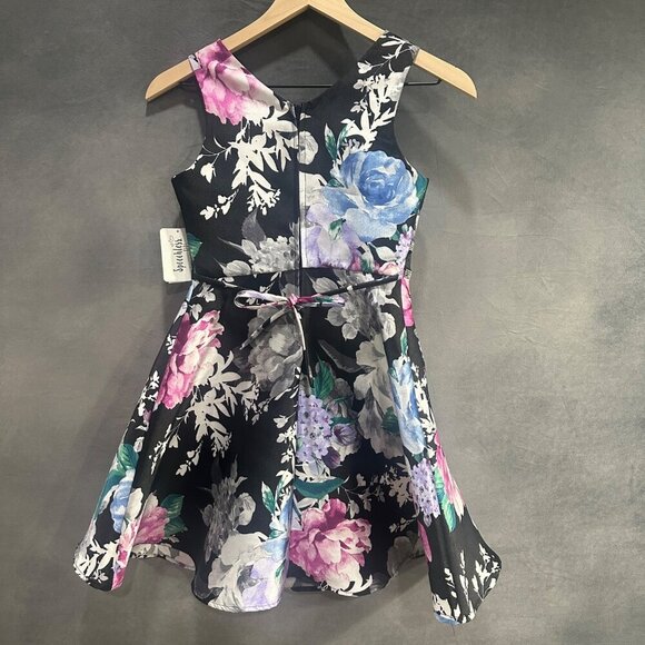 Speechless Girls Floral Print Dress with Rhinestone Detail Size 12 - Picture 6 of 8